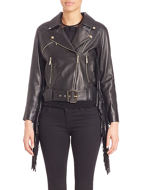 ELIE SAAB - Long Sleeve Leather Jacket