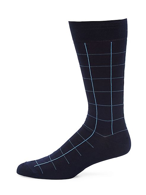 Pantherella - Lambeth Motif Windowpane Socks