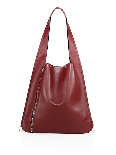 Elena Ghisellini - Estia Leather Zip Hobo Bag