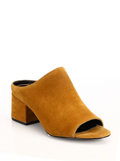 3.1 Phillip Lim - Cube Suede Block-Heel Mules