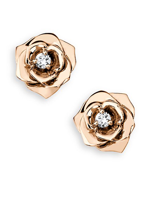 Piaget - Rose Diamond & 18K Rose Gold Stud Earrings