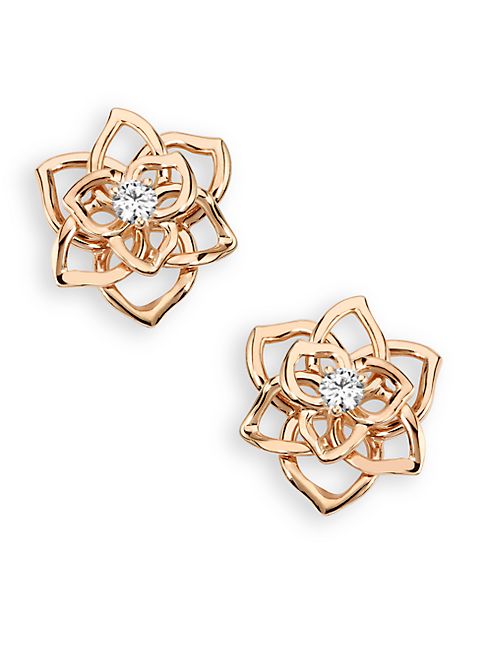 Piaget - Rose Diamond & 18K Rose Gold Stud Earrings