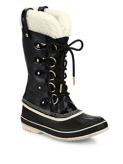 Sorel - Joan Of Arctic Leather & Faux Shearling Winter Boots