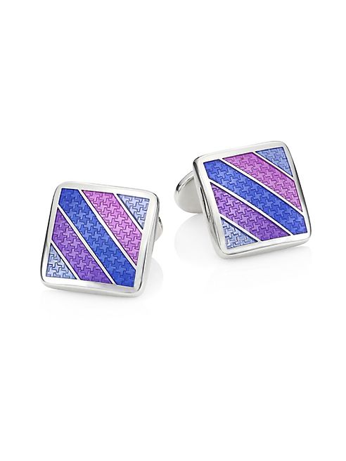 David Donahue - Multistriped Sterling Silver Cuff Links