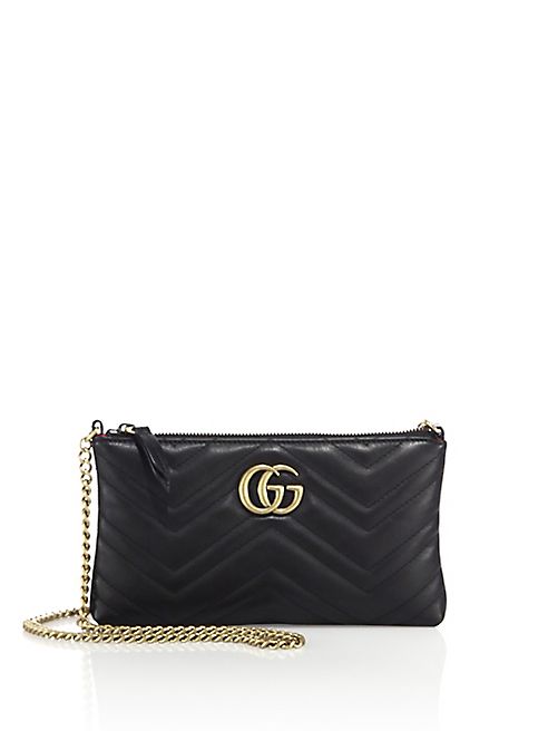 Gucci - Quilted Leather Chain Wristlet