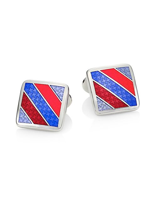 David Donahue - Multistriped Sterling Silver Cuff Links