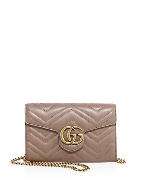 Gucci - GG Marmont Matelassé Leather Chain Wallet