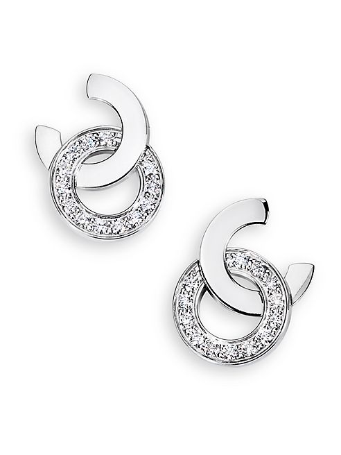 Piaget - Possession Diamond & 18K White Gold Stud Earrings