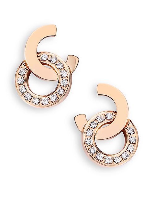 Piaget - Possession Diamond & 18K Rose Gold Stud Earrings