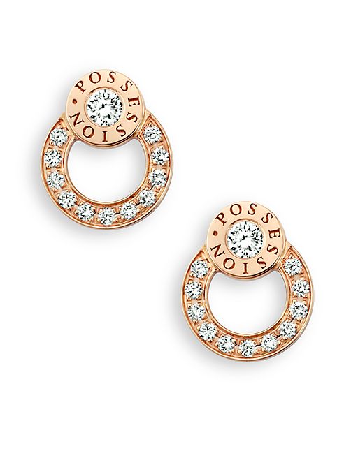 Piaget - Possession Diamond & 18K Rose Gold Stud Earrings