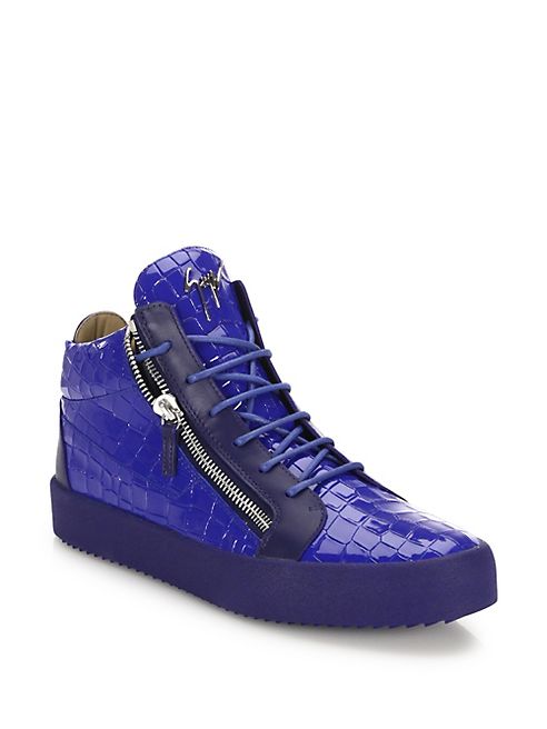 Giuseppe Zanotti - Leather & Suede High-Top Sneakers