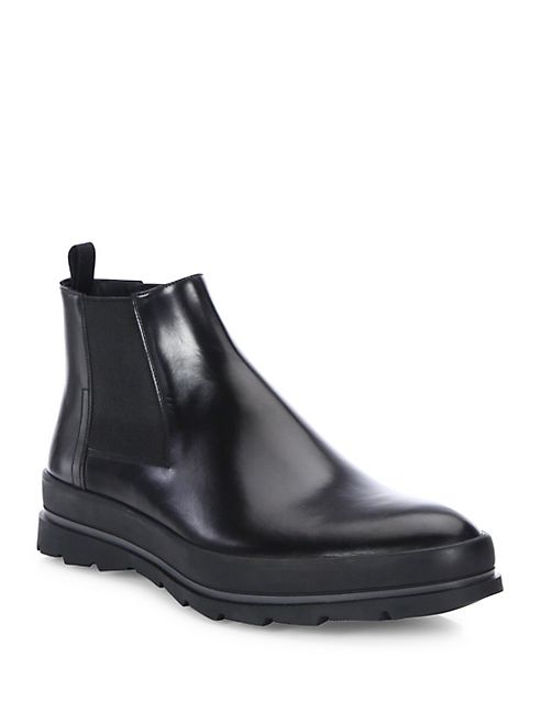 Prada - Leather Chelsea Boots