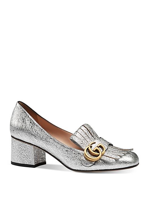 Gucci - Marmont GG Metallic Laminate Leather Pumps