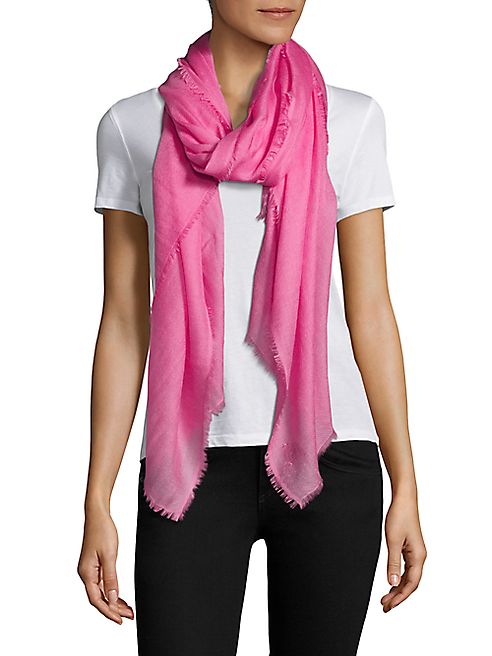 Saks Fifth Avenue Collection - Fringed Cashmere & Silk Scarf