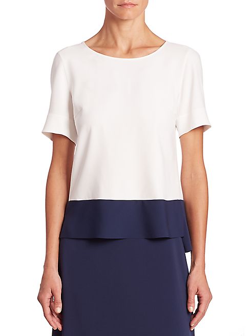 Akris punto - Colorblock Short Sleeve Top