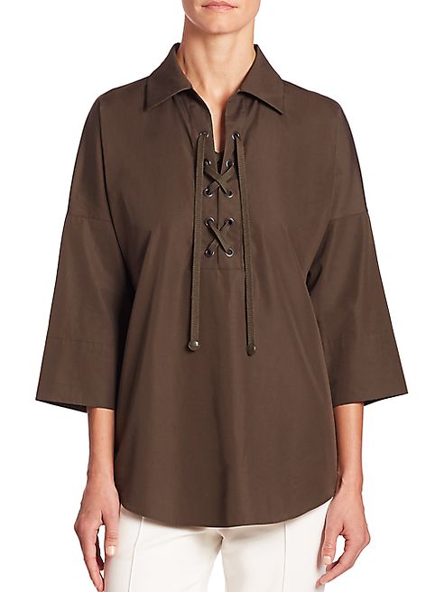 Akris punto - Tunic With Lace-Up Detail