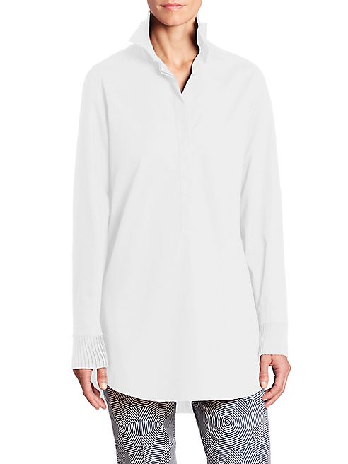 Akris punto - Tunic Blouse With Pleat Details