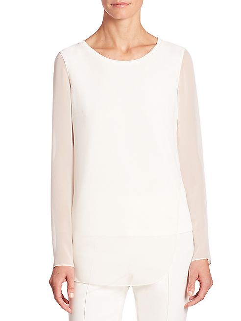 Akris punto - Long-Sleeve Overlay Blouse