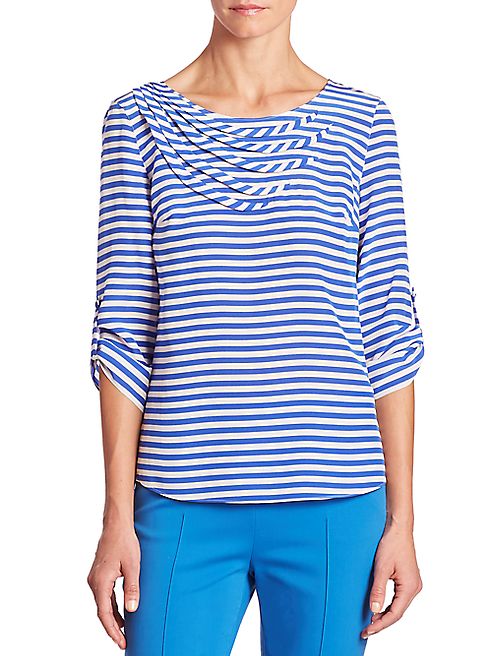 Akris punto - Silk Striped Blouse