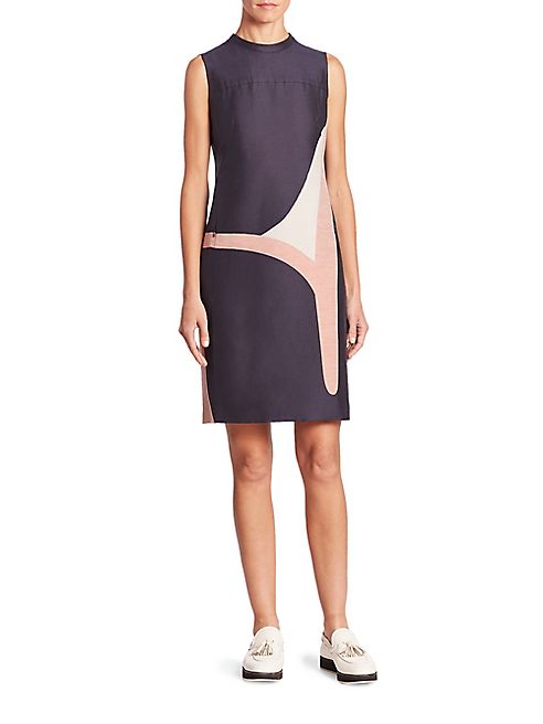 Akris punto - Coastal Chart Print Sleeveless Dress