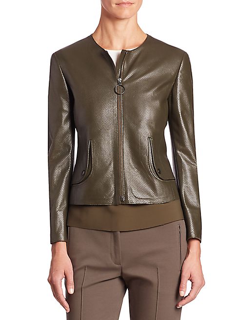 Akris punto - Perforated Leather Jacket