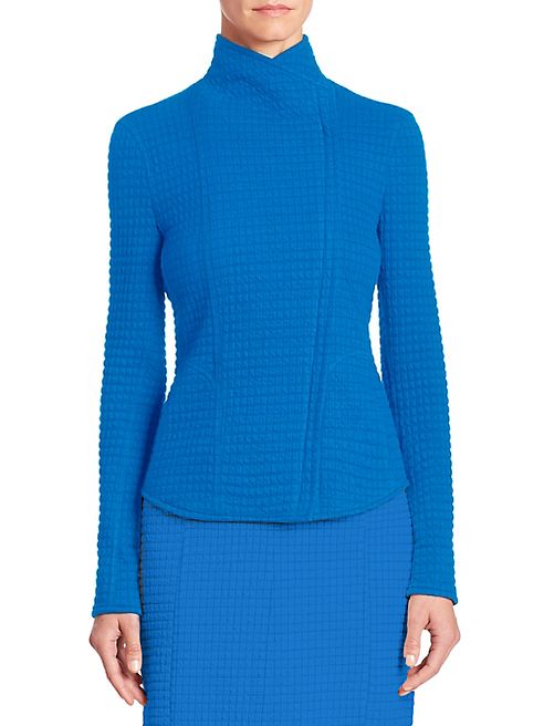 Akris punto - Grid Asymmetrical Zip Jacket