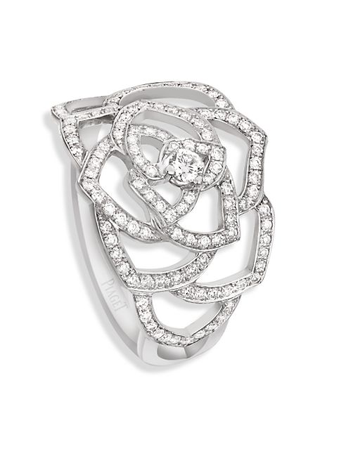 Piaget - Rose Diamond & 18K White Gold Ring