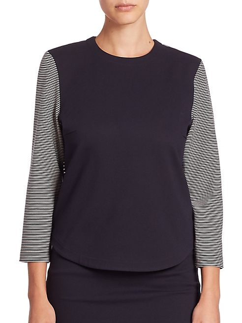 Akris punto - Striped Back Jersey Top