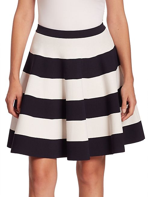 Akris punto - Striped Circle Skirt