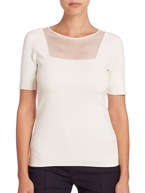 Akris punto - Sheer Panel Knit Top