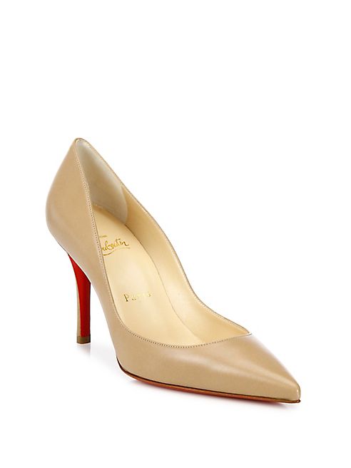 Christian Louboutin - Apostrophy 85 Leather Point Toe Pumps