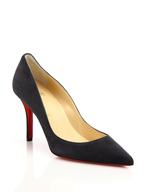 Christian Louboutin - Apostrophy Suede Point Toe Pumps