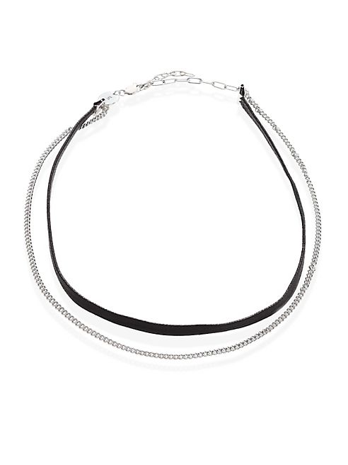 Jennifer Zeuner Jewelry - Ivy Cameron Leather & Sterling Silver Choker