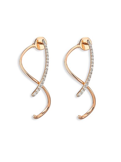 Kismet by Milka - Spectrum Diamond & 14K Rose Gold Front-&-Back Earrings