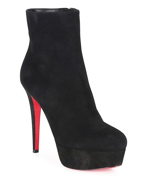 Christian Louboutin - Bianca 120 Suede Platform Booties