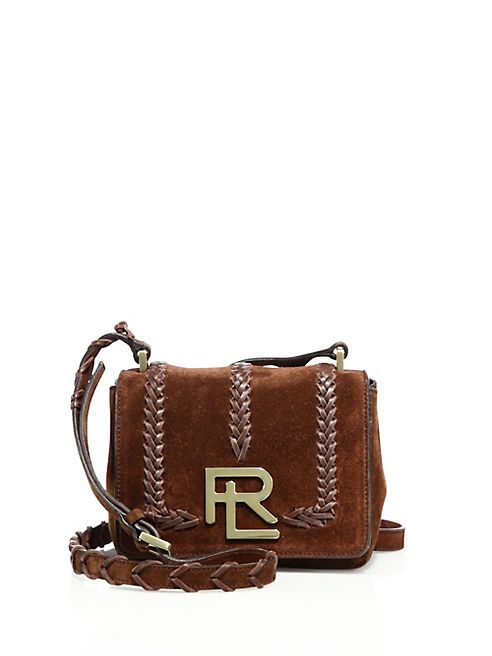 Ralph Lauren Collection - Mini RL Whipstitched Suede Crossbody Bag