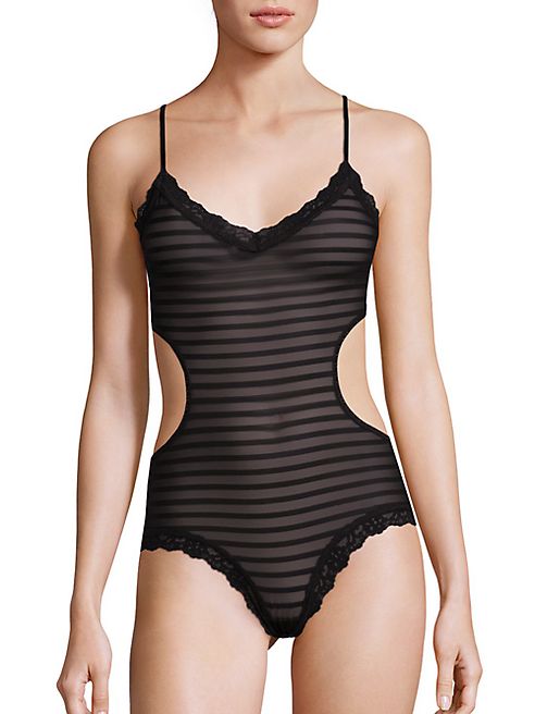 Hanky Panky - After Midnight Shadow Stripe Cutout Bodysuit