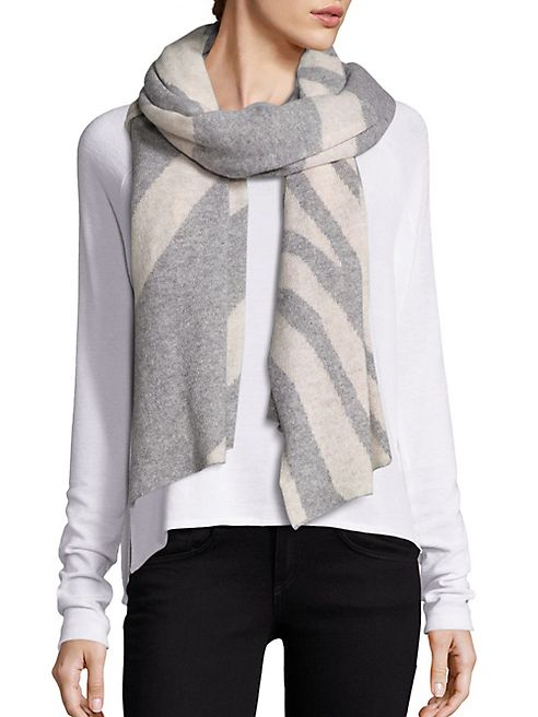 White + Warren - Intarsia Travel Scarf