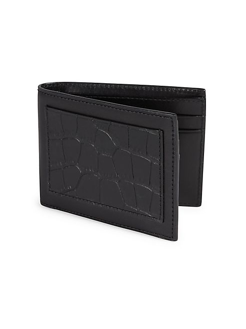 Alexander Wang - Croc-Embossed Patch Leather Bifold Wallet