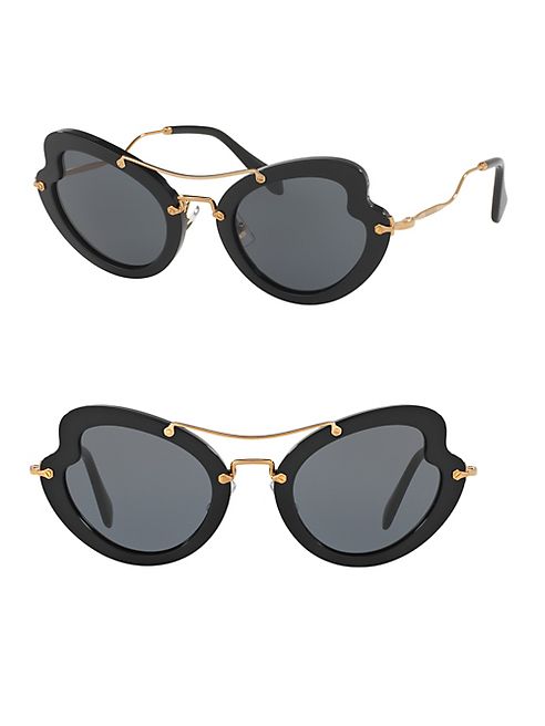 Miu Miu - 52MM Curved Cat Eye Sunglasses