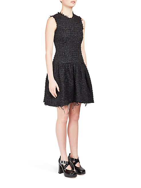 Simone Rocha - Raw-Edge Tweed Mini Dress