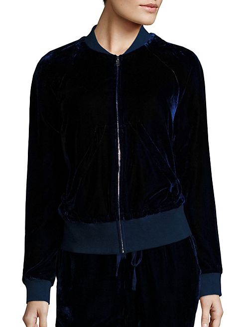 Saks Fifth Avenue Collection - Velvet Bomber Jacket