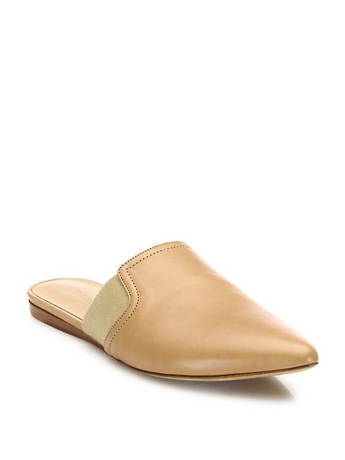 Vince - Nadette Leather Point Toe Flat Mules