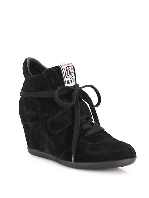 Ash - Bowie Suede High-Top Wedge Sneakers