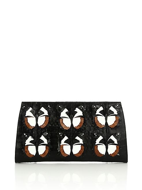 Nancy Gonzalez - Butterfly Crocodile Clutch