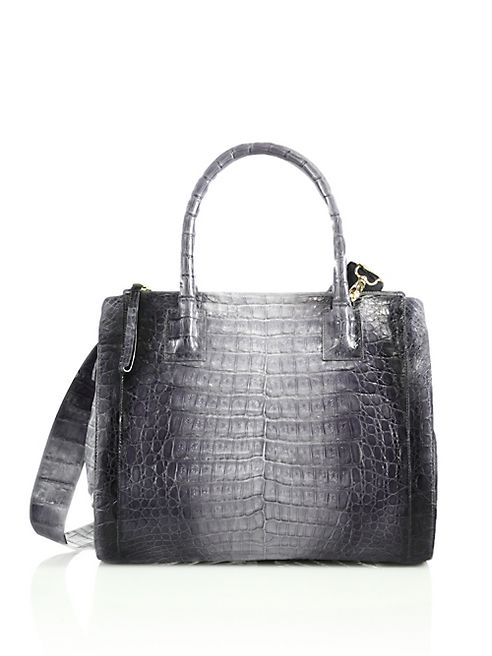 Nancy Gonzalez - Small Double-Zip Crocodile Tote