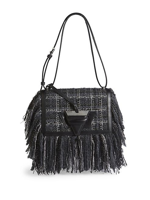 LOEWE - Barcelona Fringe Tweed Shoulder Bag