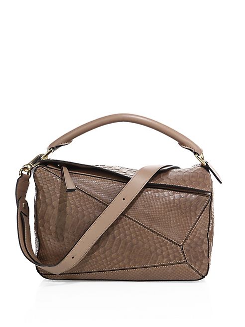 LOEWE - Puzzle Small Python Shoulder Bag