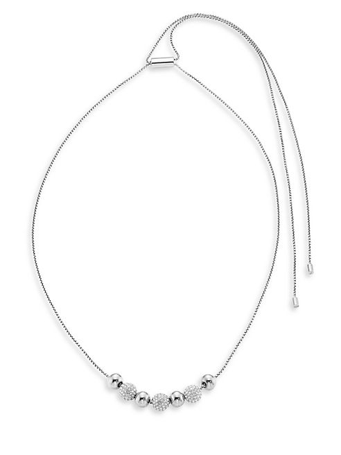 Michael Kors - Brilliance Pavé Beaded Necklace/Silvertone