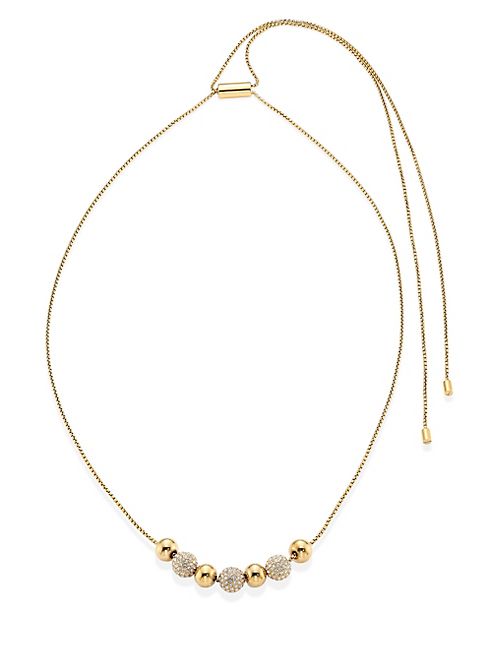 Michael Kors - Brilliance Pavé Beaded Necklace/Rose Goldtone